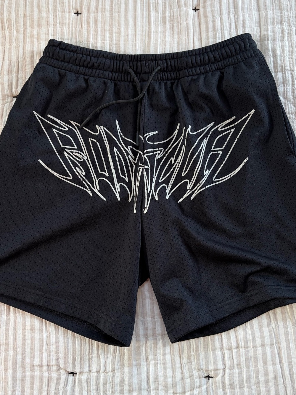 RODMAN Brand Star Script Mesh Shorts Men's Small